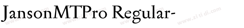 JansonMTPro Regular字体转换